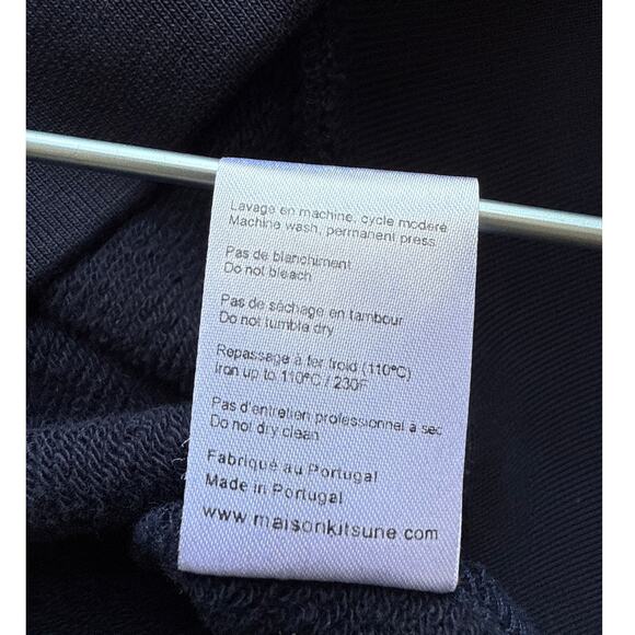 Maison Kitsune Fox Head Patch Classic Navy Sweatshirt Size Large - Picture 5 of 6
